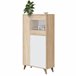 Vitrina 3 Puertas Kiko Color Roble/Blanco Roble