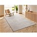 Alfombra geométrica con relieve BLANCHE - ATTICGO 80x150 Blanco