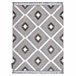 Alfombra MAROC P651 Diamantes Franjas Bereber marroquí Shaggy 180x270 Gris