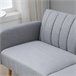Sofá Cama de 2 Plazas Poliéster, Espuma, Madera de Caucho HOMCOM Gris