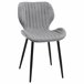 2x Silla tapizada capitoné de terciopelo SJ.17 Gris