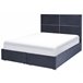 Beliani Cama con somier Terciopelo VERNOYES 148x214 Negro