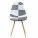 Silla Estocolmo Patchwork Negro/ Crema