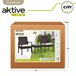 Conjunto muebles terraza con sillones y mesita ratán Aktive Negro