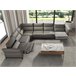 ANGEL CERDA Sofá rinconera relax modular piel gris oscuro ANGEL CERDA Sofá rinconera relax modular piel gris oscuro Gris