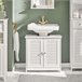 Mueble para Debajo del Lavabo FRG237-II-W SoBuy Blanco