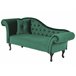 Beliani Chaise longue izquierdo Terciopelo LATTES Azul/ Verde
