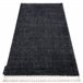 Alfombra BERBER 9000 Franjas Bereber Marroquí Shaggy 200x290 Negro