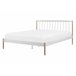 Beliani Cama con somier Metal MAURS 147x209 Blanco