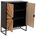 Armario de madera y metal de 2 puertas Negro