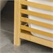 Cesto para Ropa Bambú, Poliéster con algodón HOMCOM, hogar - baño Marron