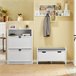 Zapatero con 2 Puertas Abatibles FSR87-W SoBuy Blanco