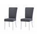 Pack de 2 sillas de comedor BRIGHTON Pack de 2 sillas de comedor BRIGHTON Gris Oscuro