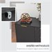 Aparador de Salón MDF, Metal HOMCOM, hogar - muebles de comedor Negro