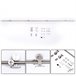 Kit Instalacion Puerta Corredera Acero Inoxidable HOMCOM 2 Plateado