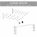 Tendedero de pared Metal HOMCOM Blanco