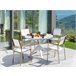 Beliani Conjunto de comedor MALETTO/GROSSETO Blanco/ Gris