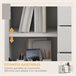 Aparador Auxiliar MDF, Metal HOMCOM, hogar - muebles de comedor 120 Blanco