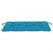 Banco de jardín madera maciza de teca y cojín 112x55 Azul Claro