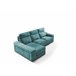 Chaise longue 4 plazas con 3 puffs FULL Azul Medio