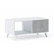 Mesa de Centro para Salón WIND 92x50 Blanco/ Gris