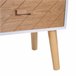 Mesita de Noche MDF y madera maciza HOMCOM 40 Blanco