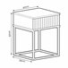 Mesita STYLE 40cm un cajón Roble