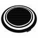Alfombra HAMPTON Border círculo cuadro 160x160 Negro