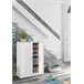 Armario multiusos 2 puertas efecto madera Blanco