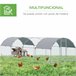 Gallinero Acero Galvanizado, Tela Oxford Gris