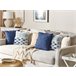 Beliani Cojín decorativo DATURA Azul Claro