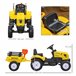 Tractor Pedal con Remolque Hierro, plástico HOMCOM Amarillo