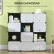 Armario Modular PP, Acero HOMCOM, hogar - muebles de dormitorio 125 Blanco