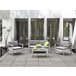 Beliani Conjunto de jardín Aluminio SALERNO Gris