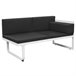Set de muebles de jardín    cojines aluminio Blanco/ Negro