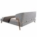 ANGEL CERDA Cama tela color gris 211x220 Nogal