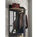 Mueble recibidor con espejo MANCHESTER Negro/ Madera