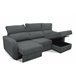 Chaise longue convertible en cama tela APRIL Gris