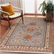 Alfombra KESHAN franjas Marco oriental 7683/53544 160x230 Azul