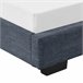 Corium Cama individual con somier tapizado en lienzo / MDF 96x214 Blanco/ Beige