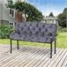 Cojín para Banco con Respaldo Poliéster, Algodón Outsunny 150x98 Gris