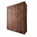 Armario Vestidor Tela Con Puertas Cremallera Nyana Home Marron