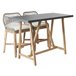 Beliani Conjunto bistro TALAMONE Gris/ Madera