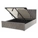 Beliani Cama con somier Terciopelo AMIENS 151x217 Gris Oscuro