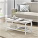 Mesa de centro Pearl Vintage con estante MDF lacado y pino Blanco