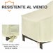 Funda Protectora para Sillas Tela Oxford Outsunny Beige