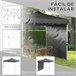 Carpa Plegable Acero, Tela Oxford Gris