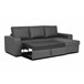 Chaise longue reversible piel sintética con cama HARRY Gris