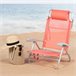 Aktive Silla de playa plegable y reclinable 7 posiciones Naranja