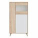 Vitrina 3 Puertas Kiko Color Roble/Blanco Roble
